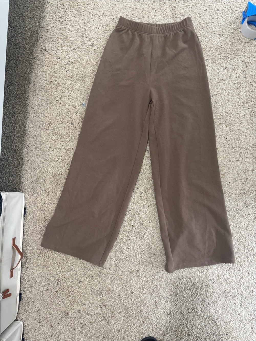 Commense Brown Wide Leg Knit Pants